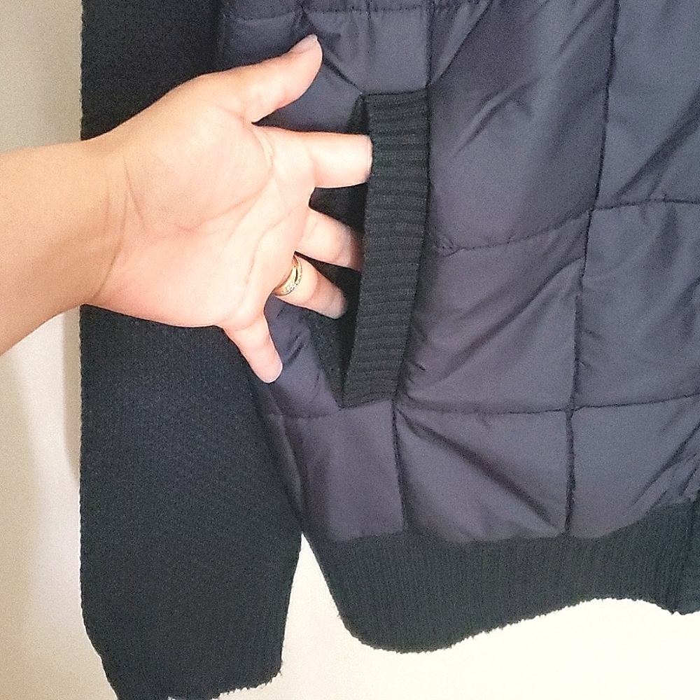Six Lincoln Men’s Black/Navy Jacket - Picture 2 of 8